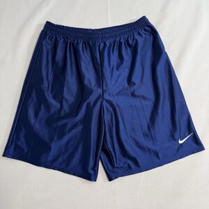 Vintage Nike Shorts Mens Large Blue Shiney Basketball 90's